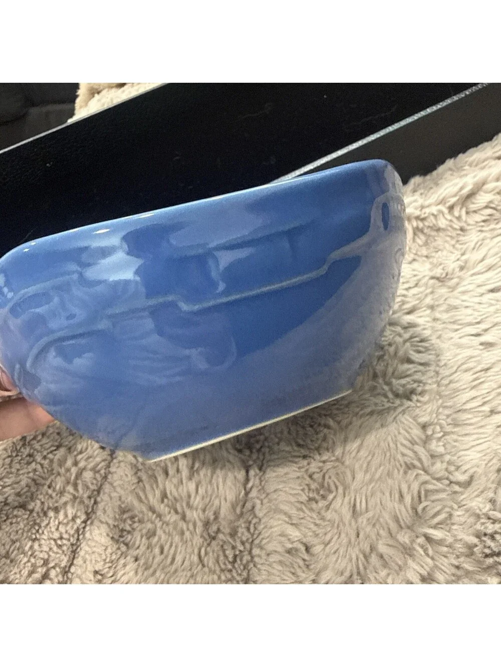 Longaberger Woven Traditions Dessert Ripple Bowl Cornflower Retired #646028 EUC